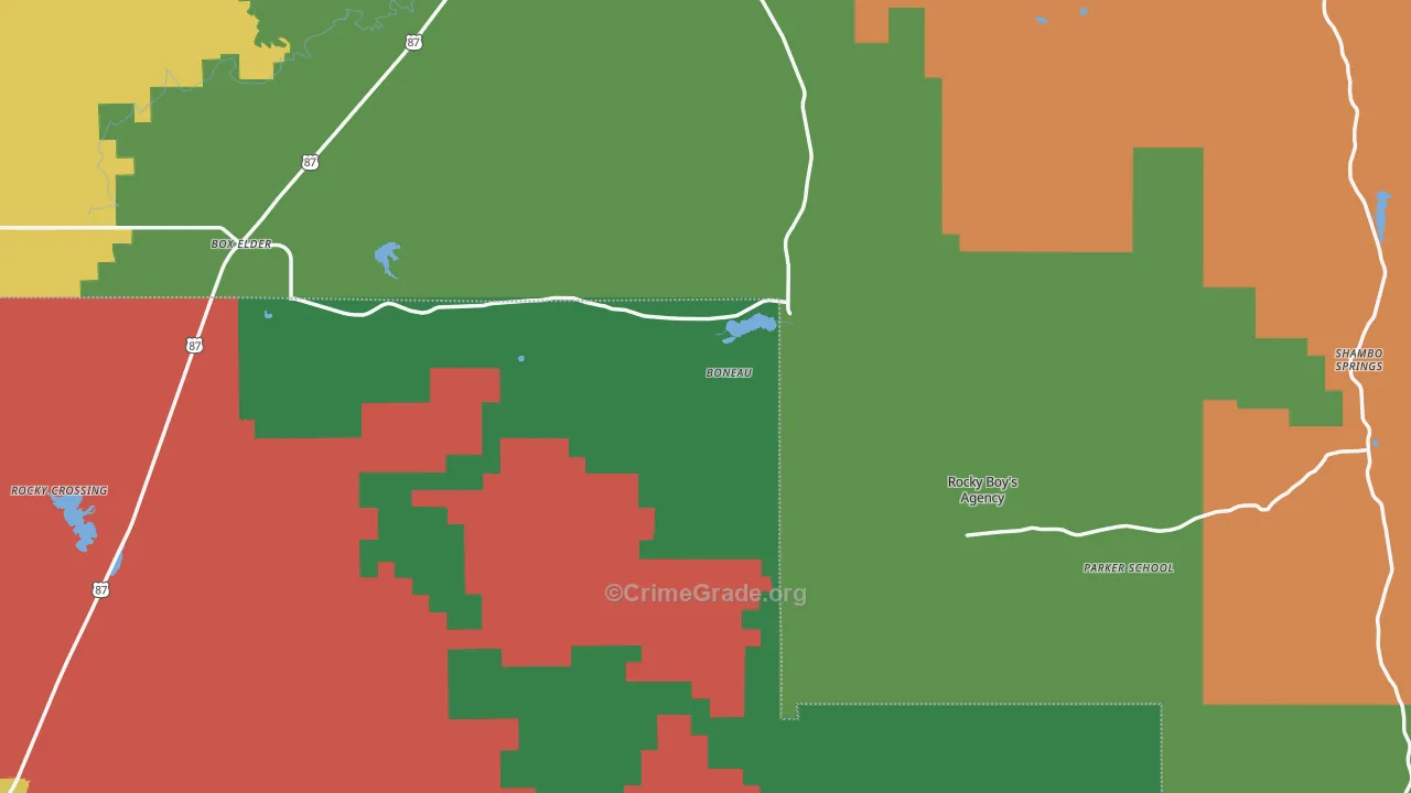 59521, MT Map of Drug-Related Crime Rates