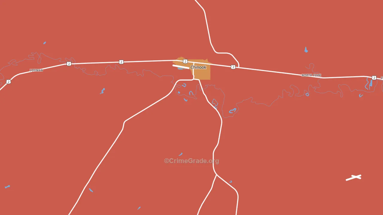 59523, MT Map of Drug-Related Crime Rates