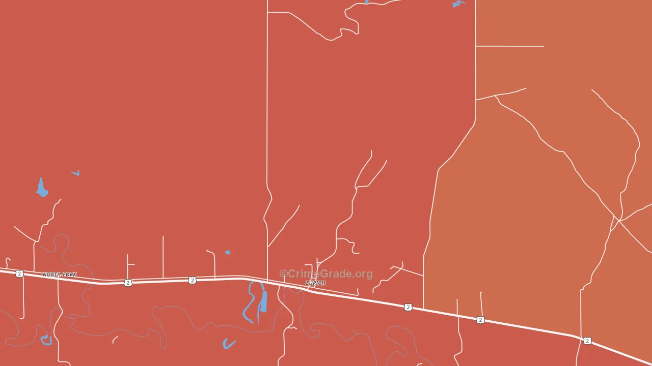 59547, MT Map of Drug-Related Crime Rates