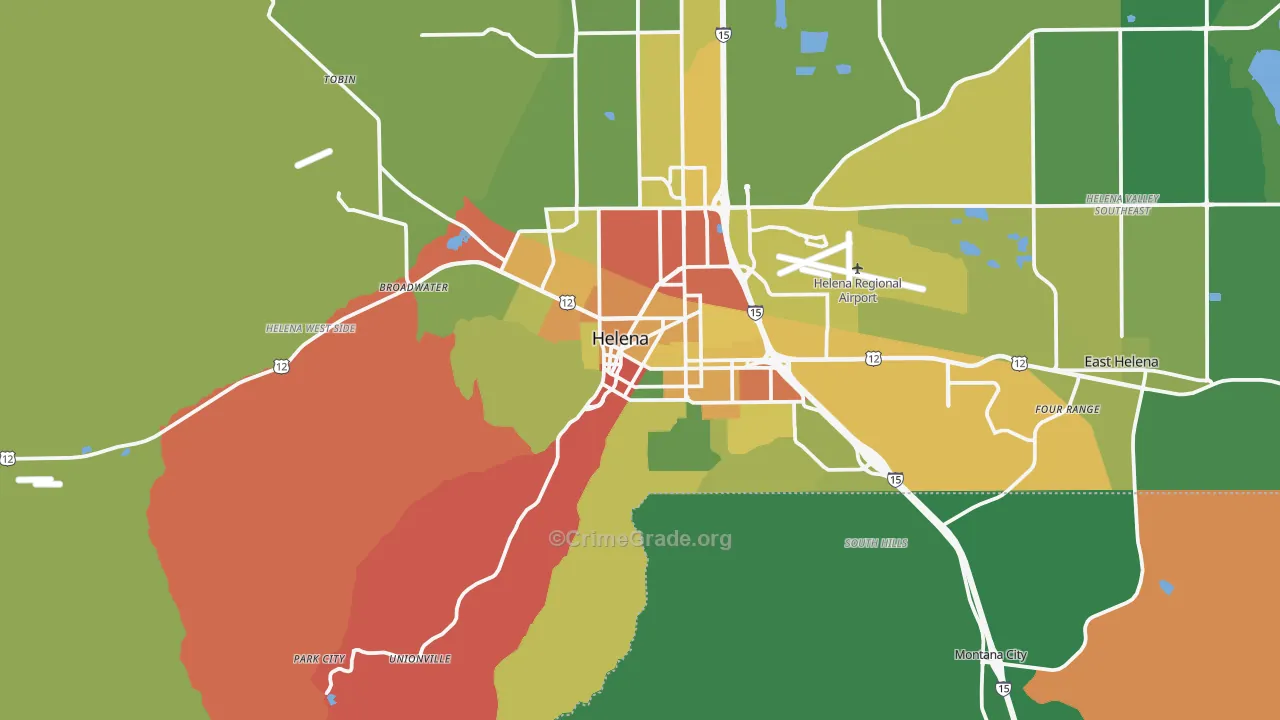 59601, MT Map of Drug-Related Crime Rates