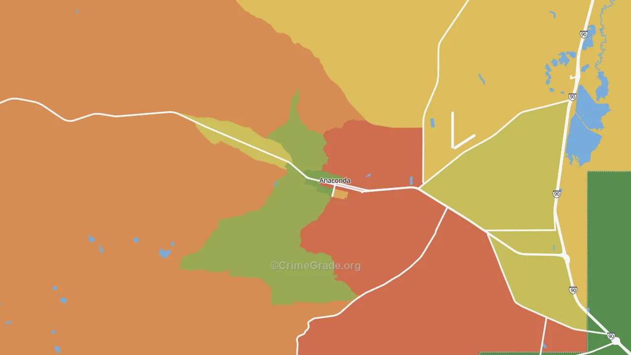 59711, MT Map of Drug-Related Crime Rates