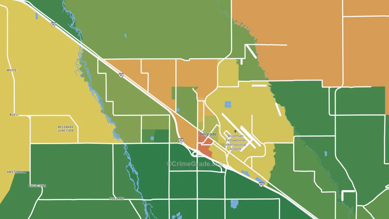 59714, MT Map of Drug-Related Crime Rates