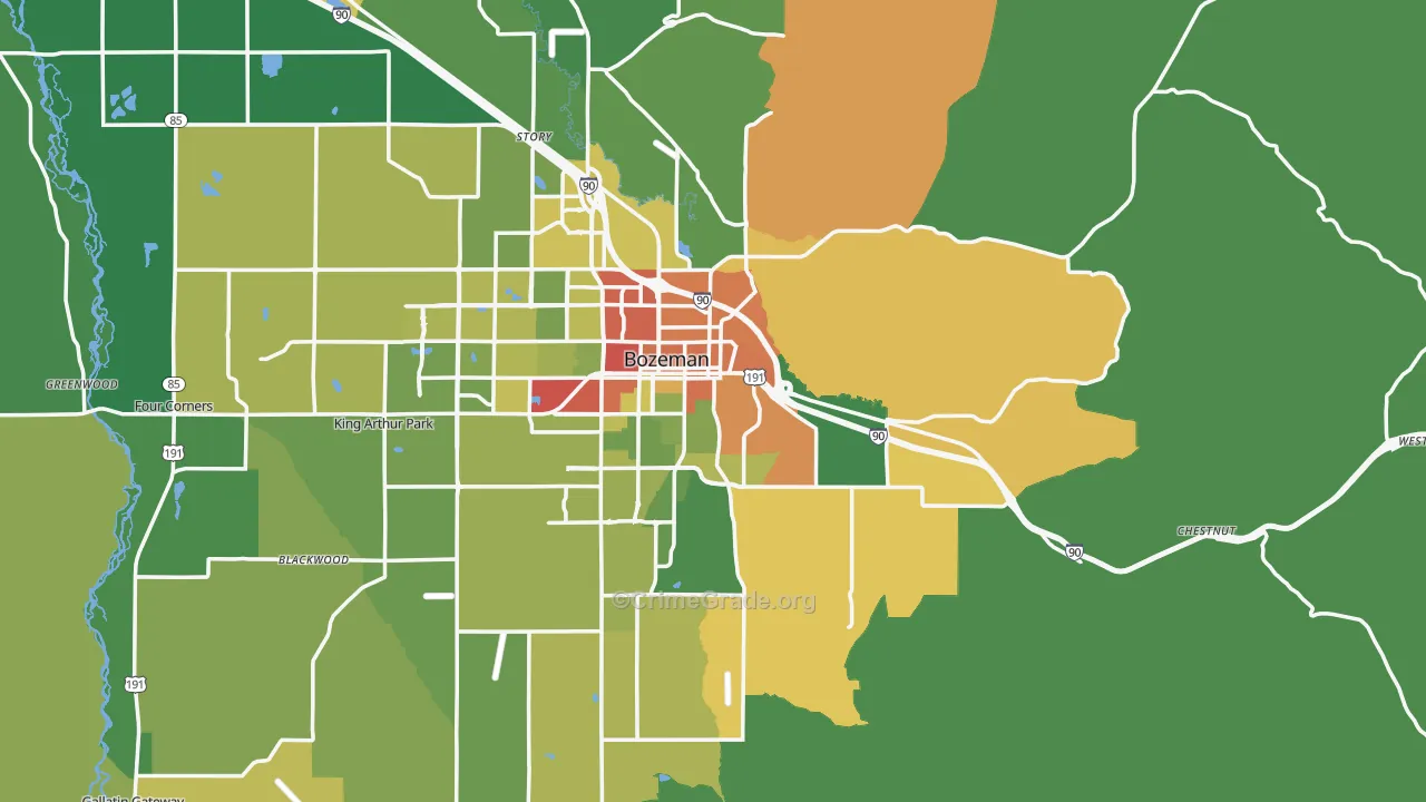 59715, MT Map of Drug-Related Crime Rates