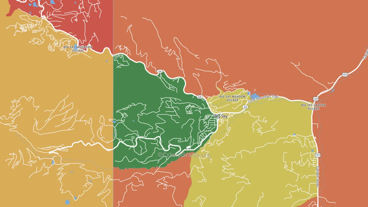 59716, MT Map of Drug-Related Crime Rates