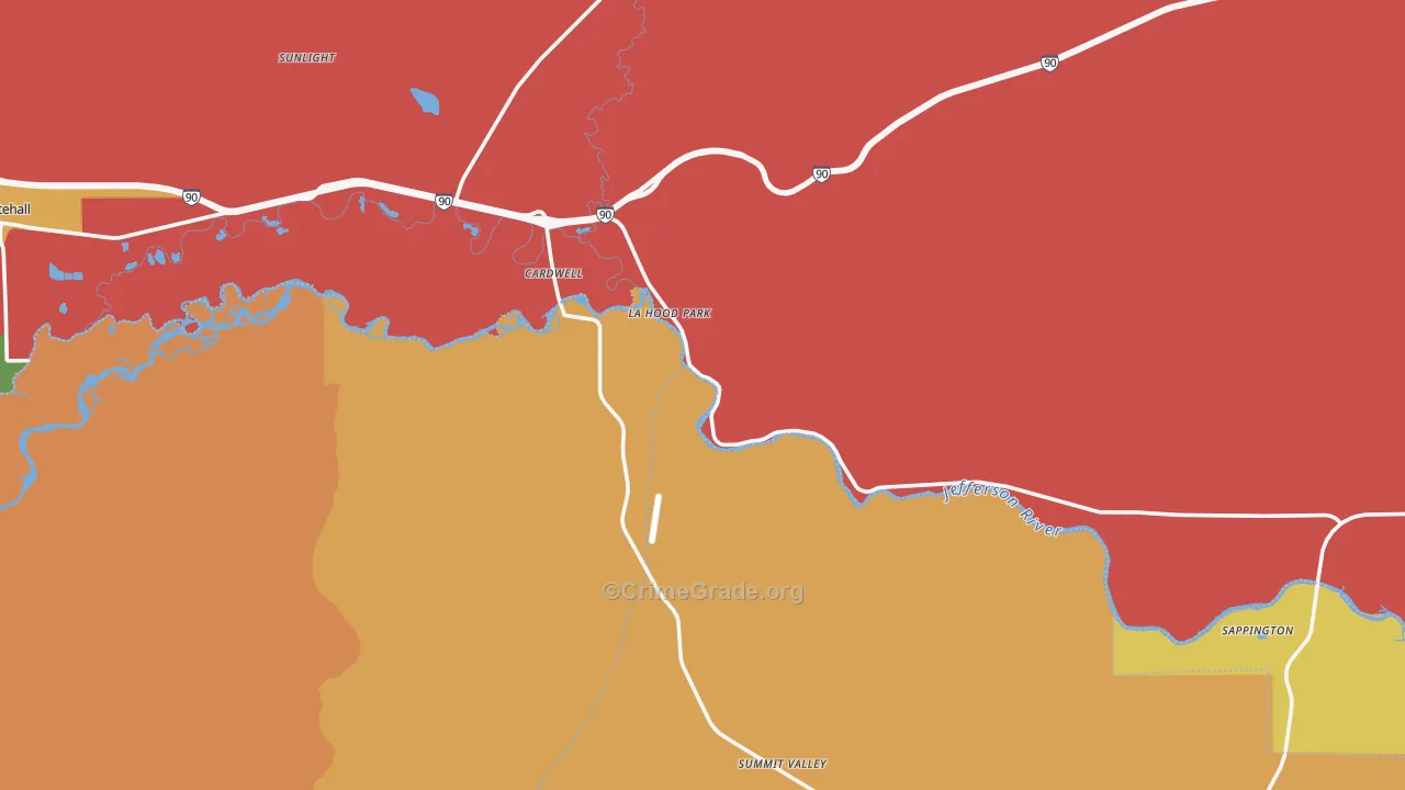 59721, MT Map of Drug-Related Crime Rates