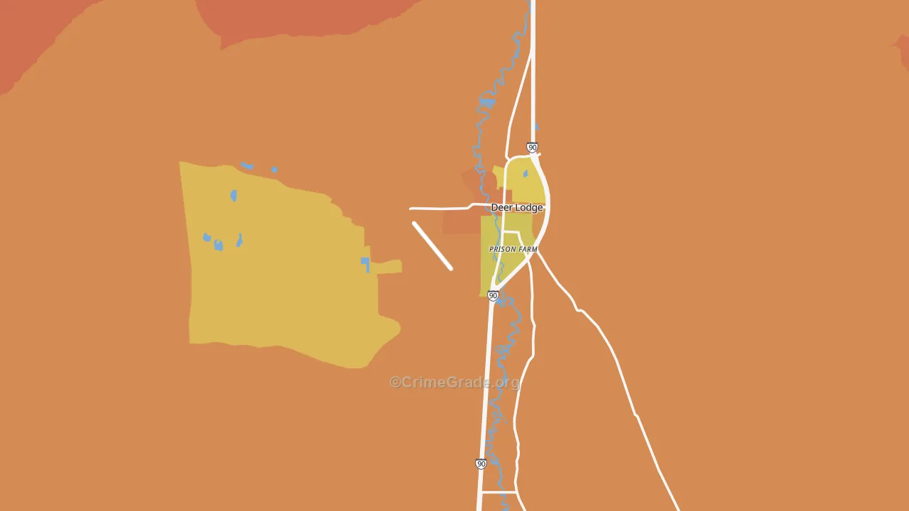 59722, MT Map of Drug-Related Crime Rates
