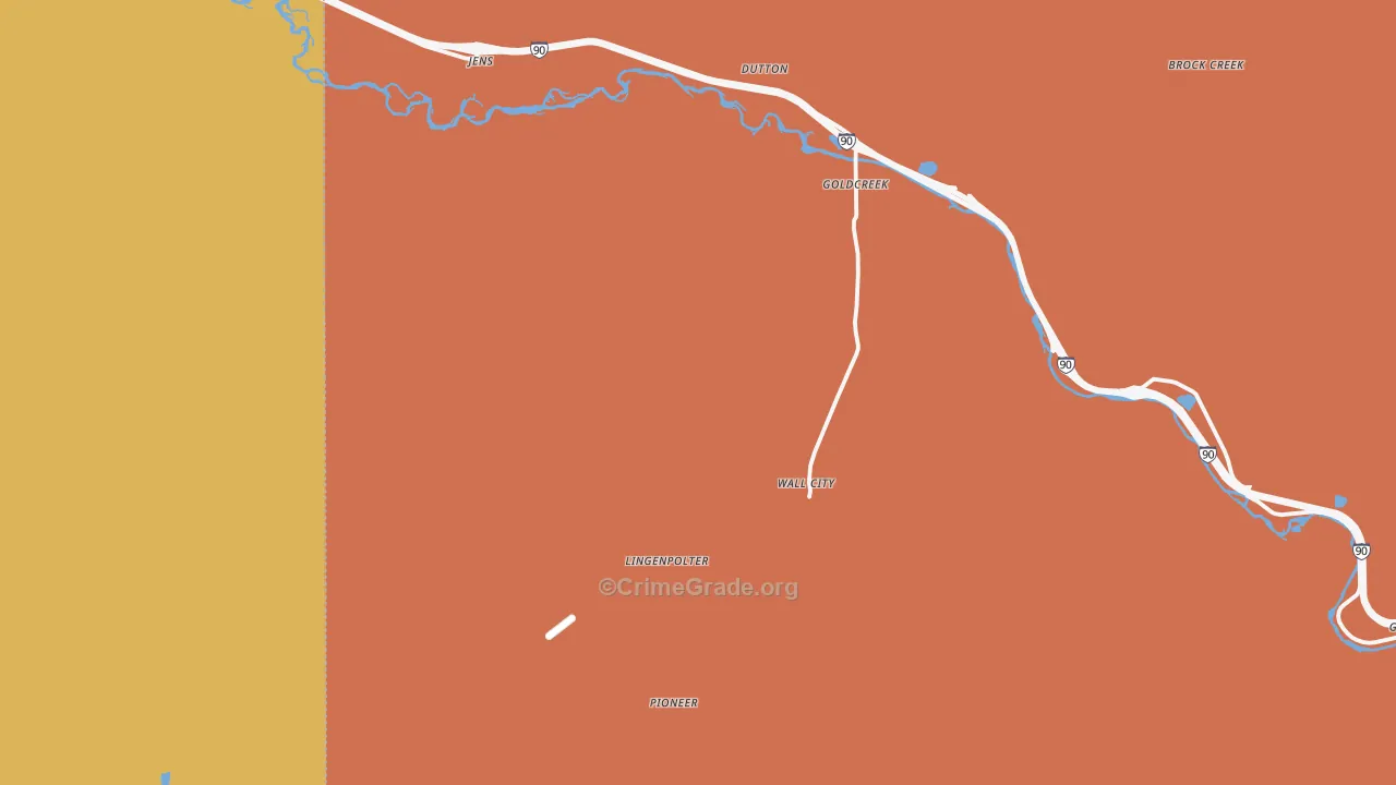 59733, MT Map of Drug-Related Crime Rates