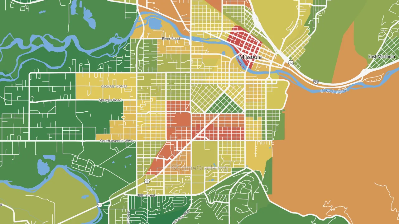 59801, MT Map of Drug-Related Crime Rates
