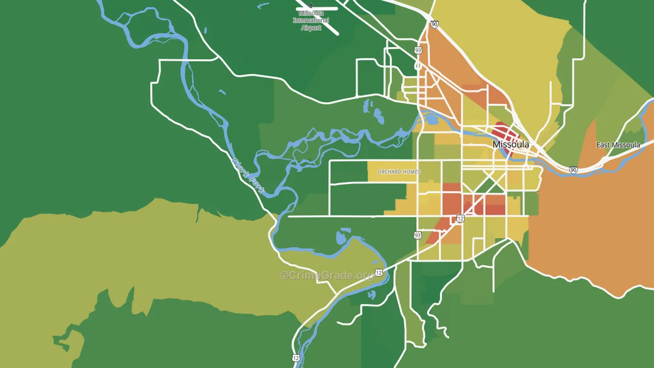 59804, MT Map of Drug-Related Crime Rates