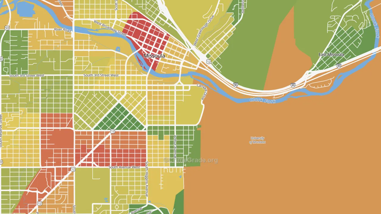 59812, MT Map of Drug-Related Crime Rates