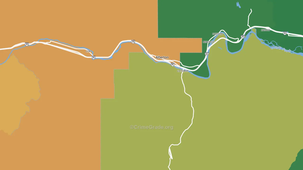 59820, MT Map of Drug-Related Crime Rates