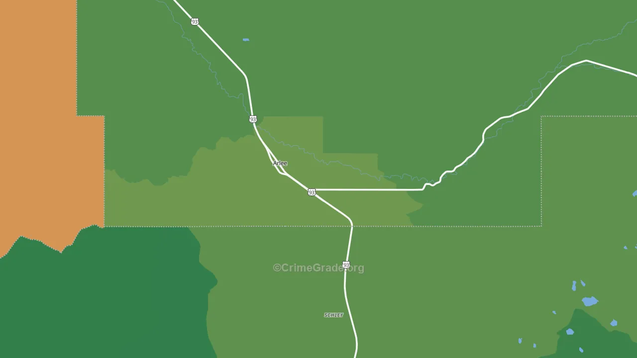 59821, MT Map of Drug-Related Crime Rates