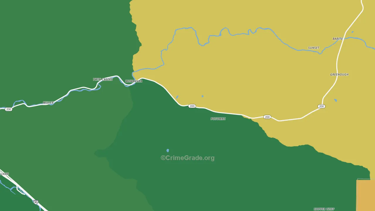 59823, MT Map of Drug-Related Crime Rates