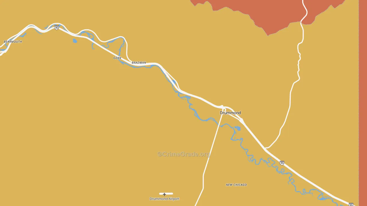 59832, MT Map of Drug-Related Crime Rates
