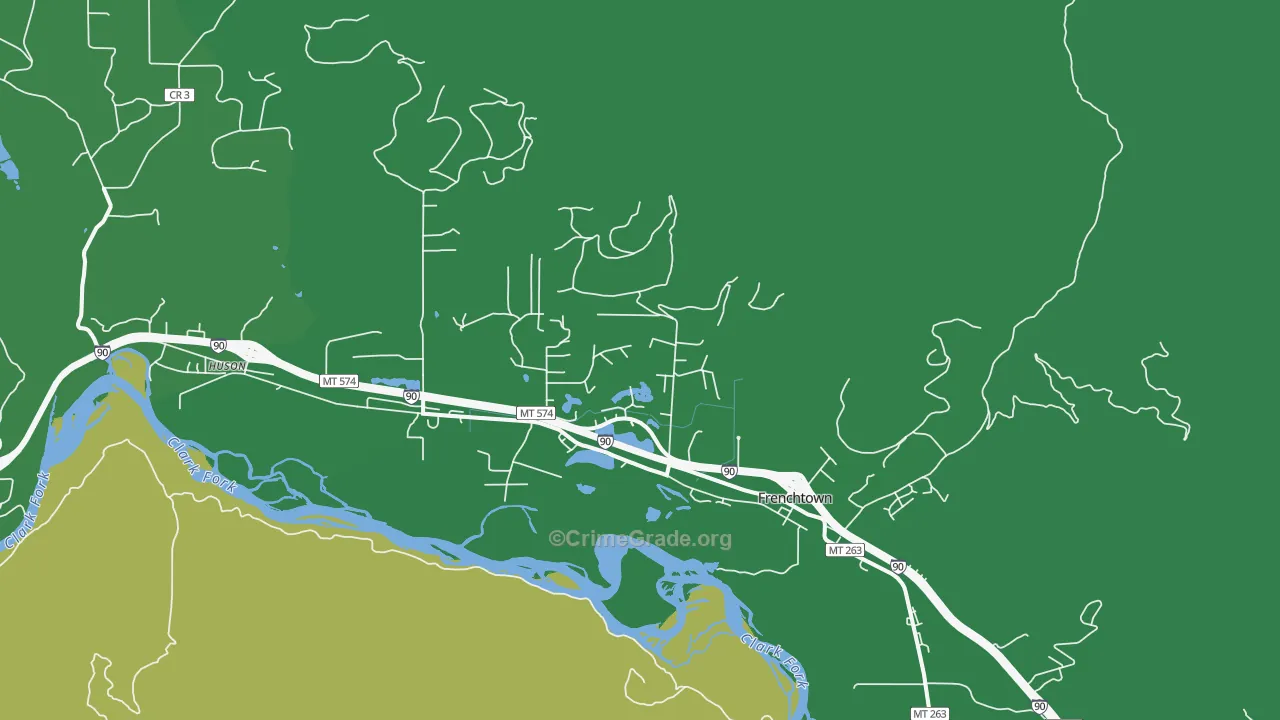 59834, MT Map of Drug-Related Crime Rates