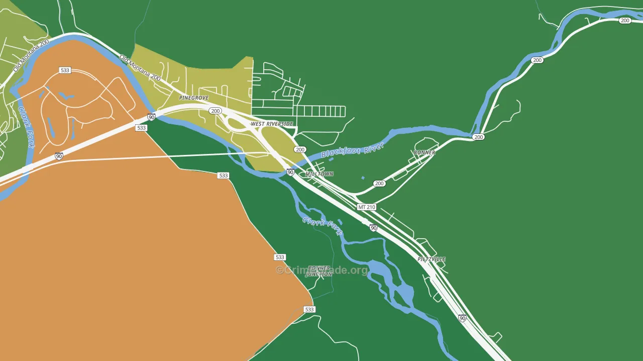 59851, MT Map of Drug-Related Crime Rates