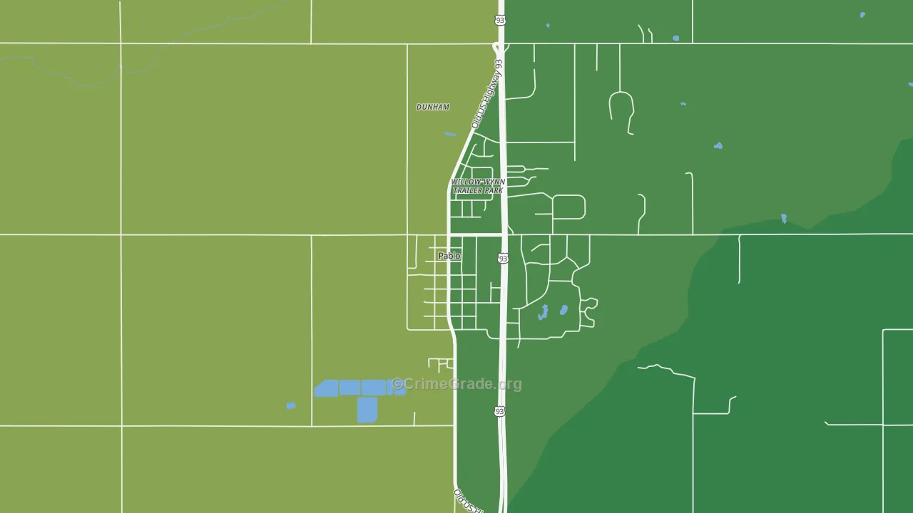 59855, MT Map of Drug-Related Crime Rates