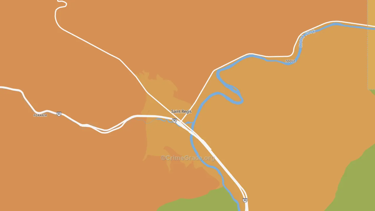 59866, MT Map of Drug-Related Crime Rates