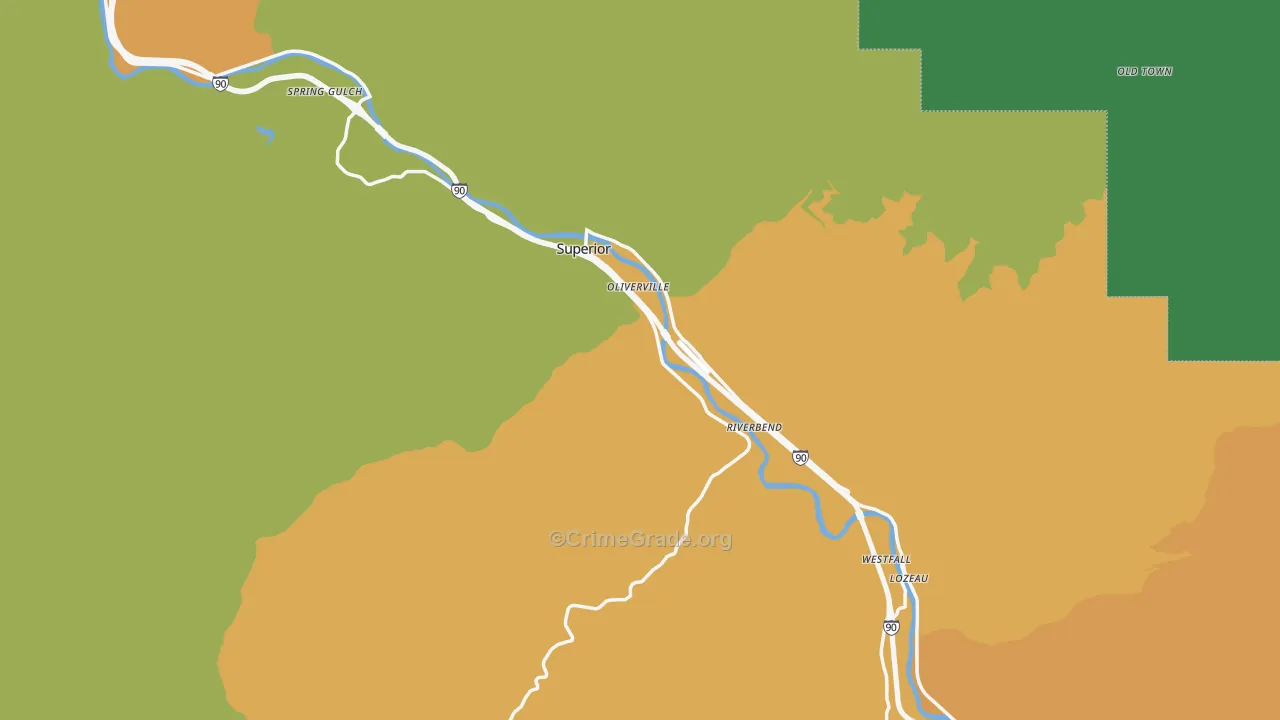 59872, MT Map of Drug-Related Crime Rates
