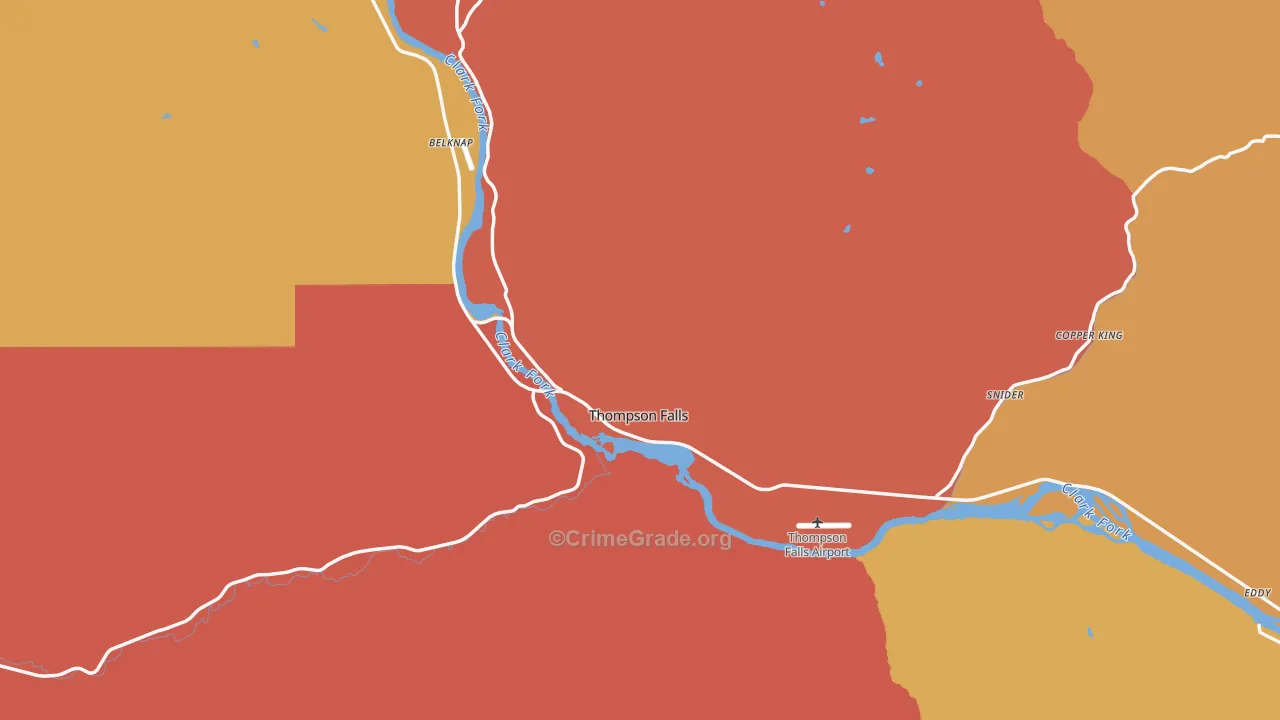 59873, MT Map of Drug-Related Crime Rates