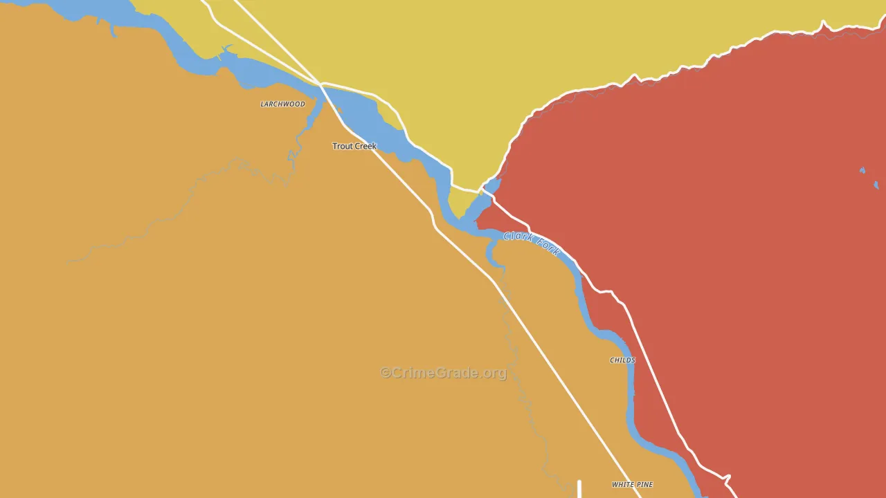 59874, MT Map of Drug-Related Crime Rates