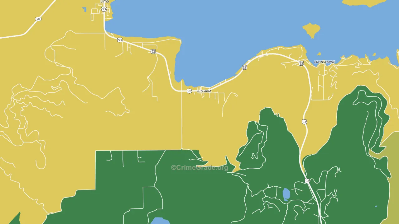 59910, MT Map of Drug-Related Crime Rates