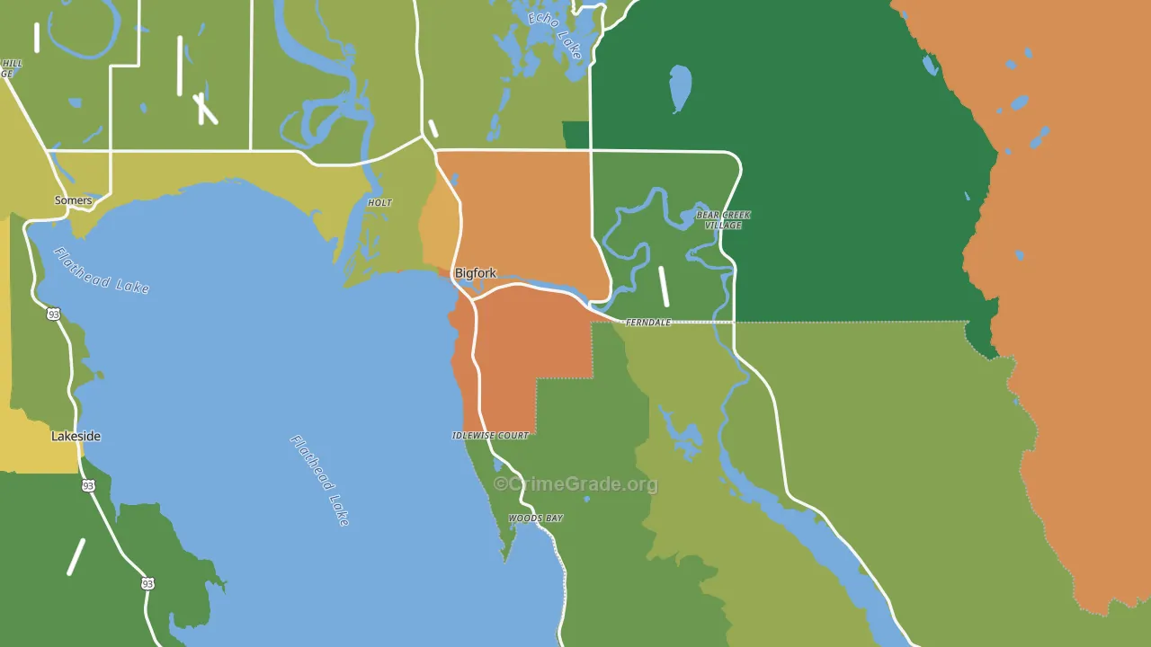 59911, MT Map of Drug-Related Crime Rates