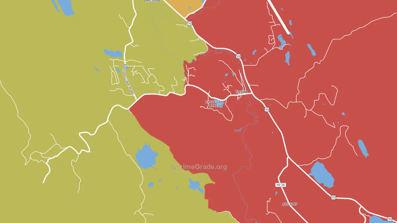 59918, MT Map of Drug-Related Crime Rates