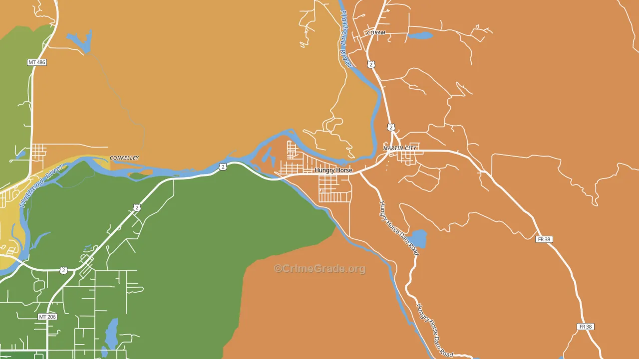 59919, MT Map of Drug-Related Crime Rates