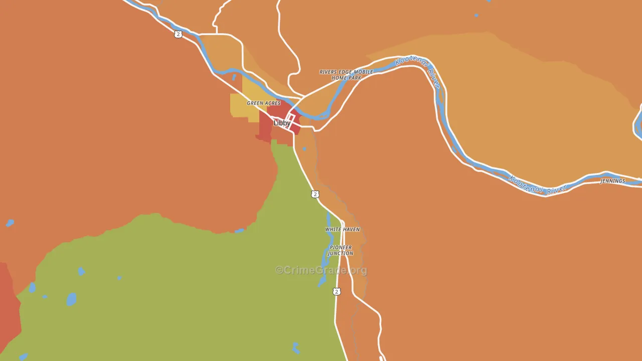 59923, MT Map of Drug-Related Crime Rates