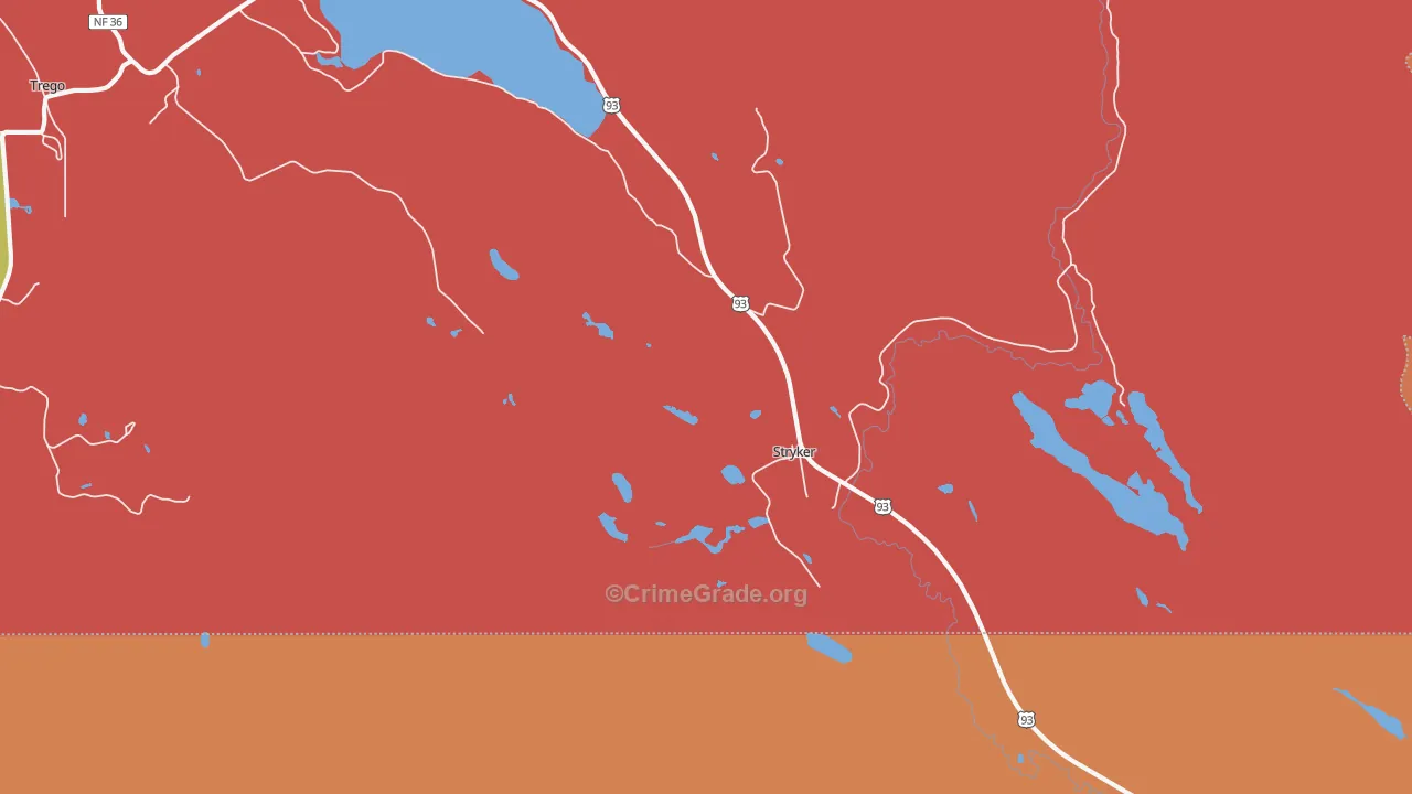 59933, MT Map of Drug-Related Crime Rates