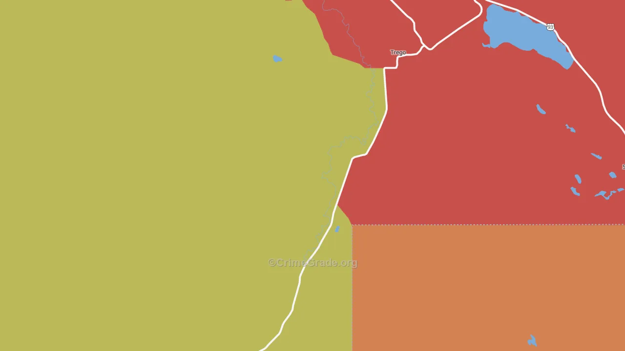 59934, MT Map of Drug-Related Crime Rates