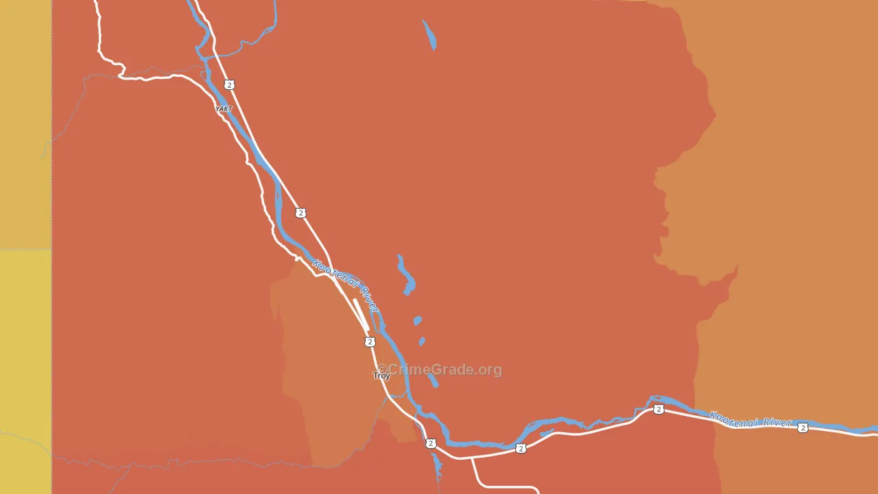 59935, MT Map of Drug-Related Crime Rates