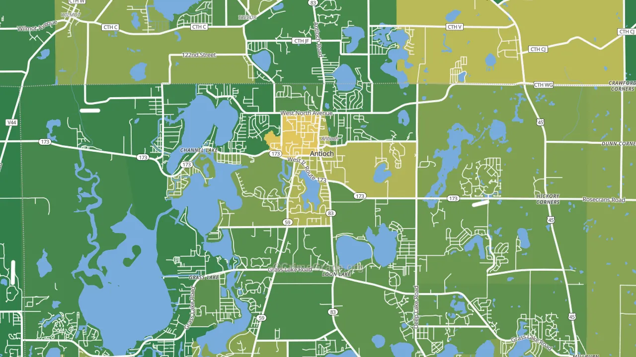 60002, IL Map of Drug-Related Crime Rates