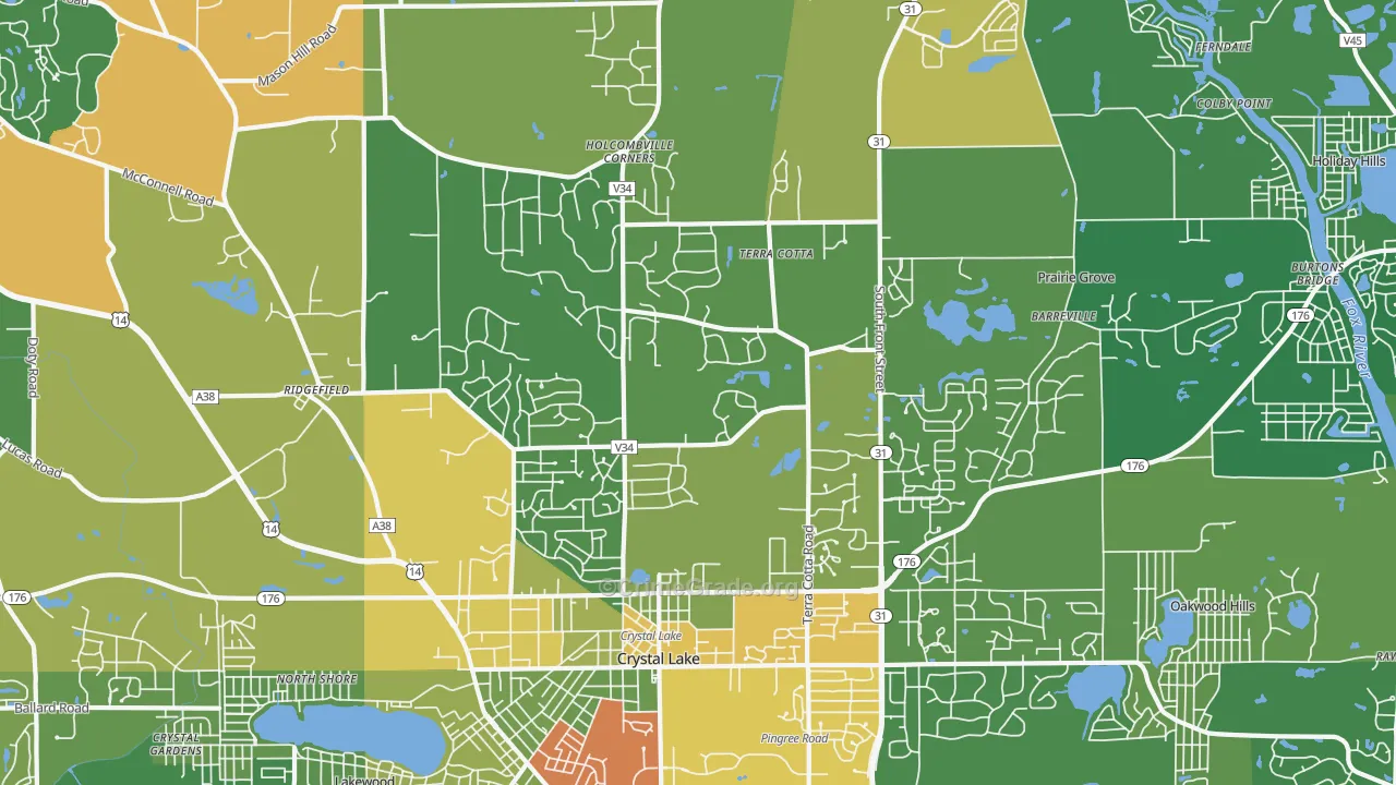 60012, IL Map of Drug-Related Crime Rates