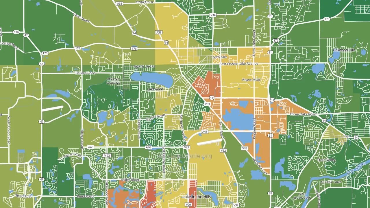 60014, IL Map of Drug-Related Crime Rates