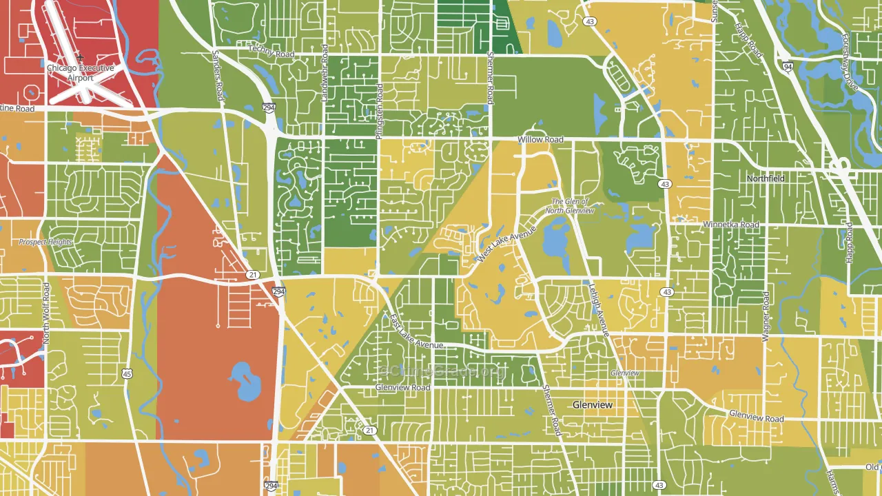 60026, IL Map of Drug-Related Crime Rates