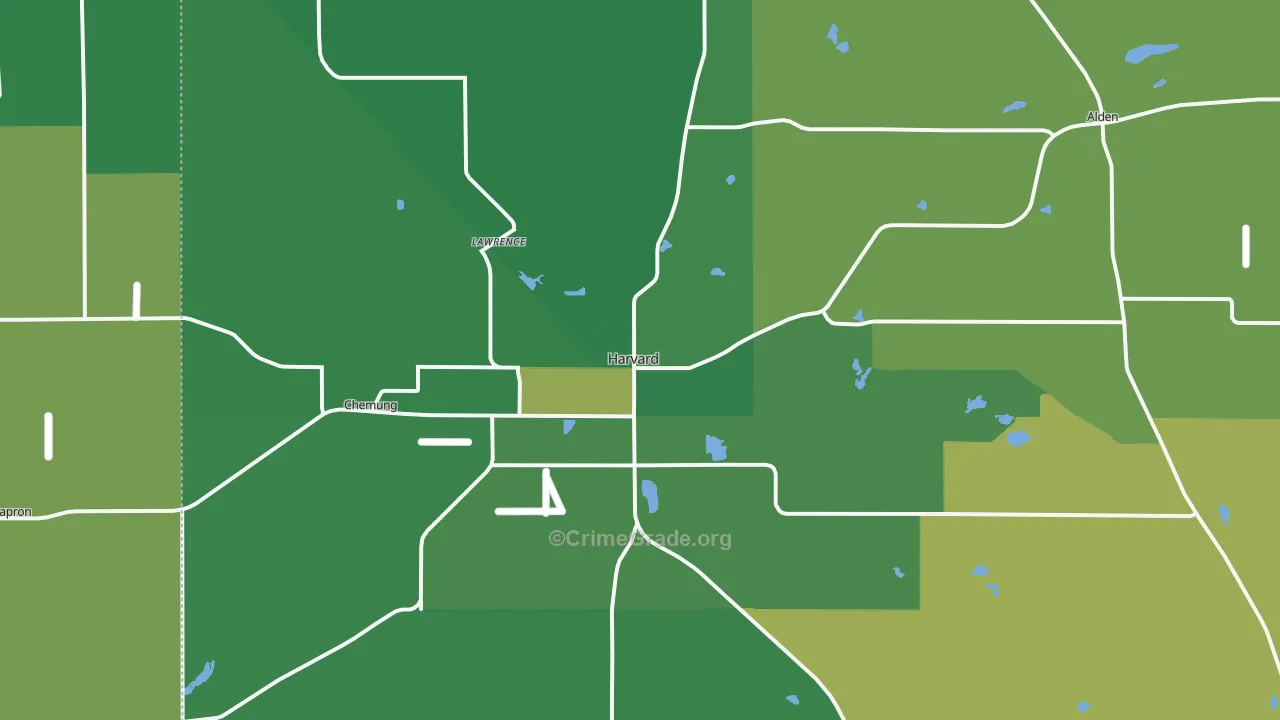 60033, IL Map of Drug-Related Crime Rates