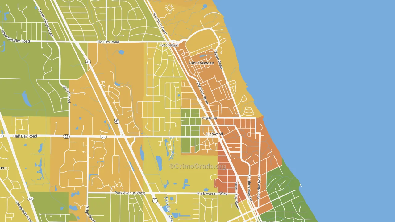 60040, IL Map of Drug-Related Crime Rates