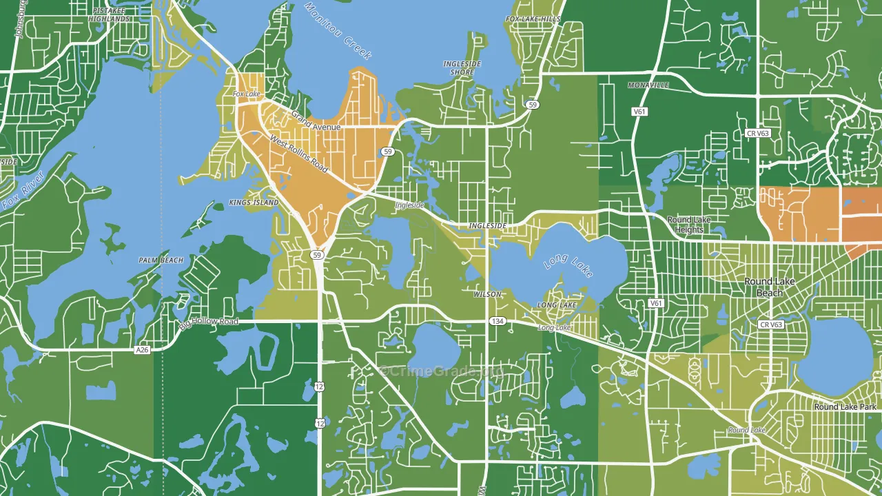 60041, IL Map of Drug-Related Crime Rates