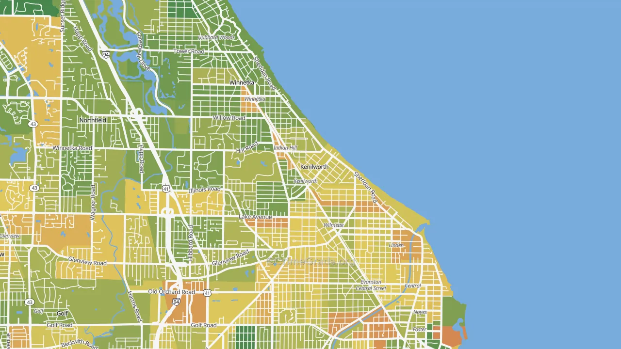 60043, IL Map of Drug-Related Crime Rates
