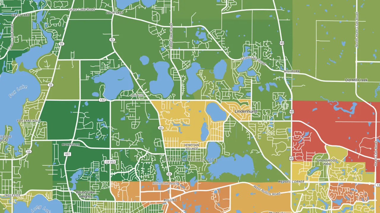60046, IL Map of Drug-Related Crime Rates