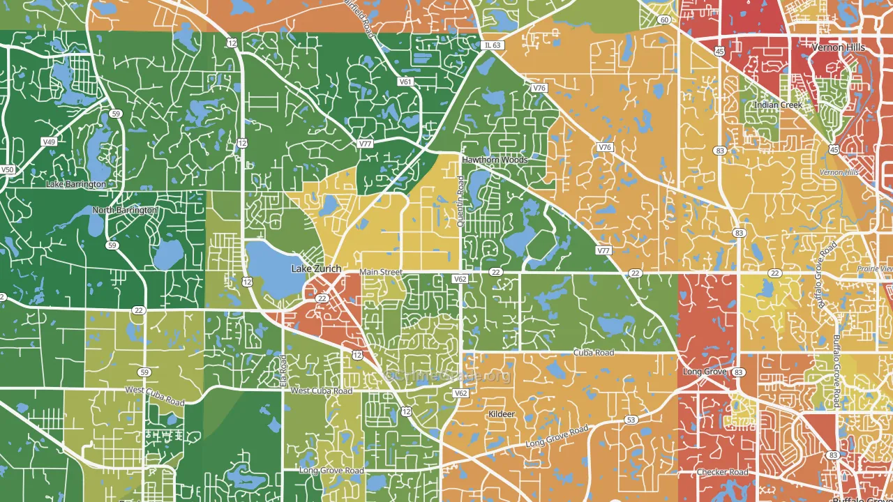 60047, IL Map of Drug-Related Crime Rates