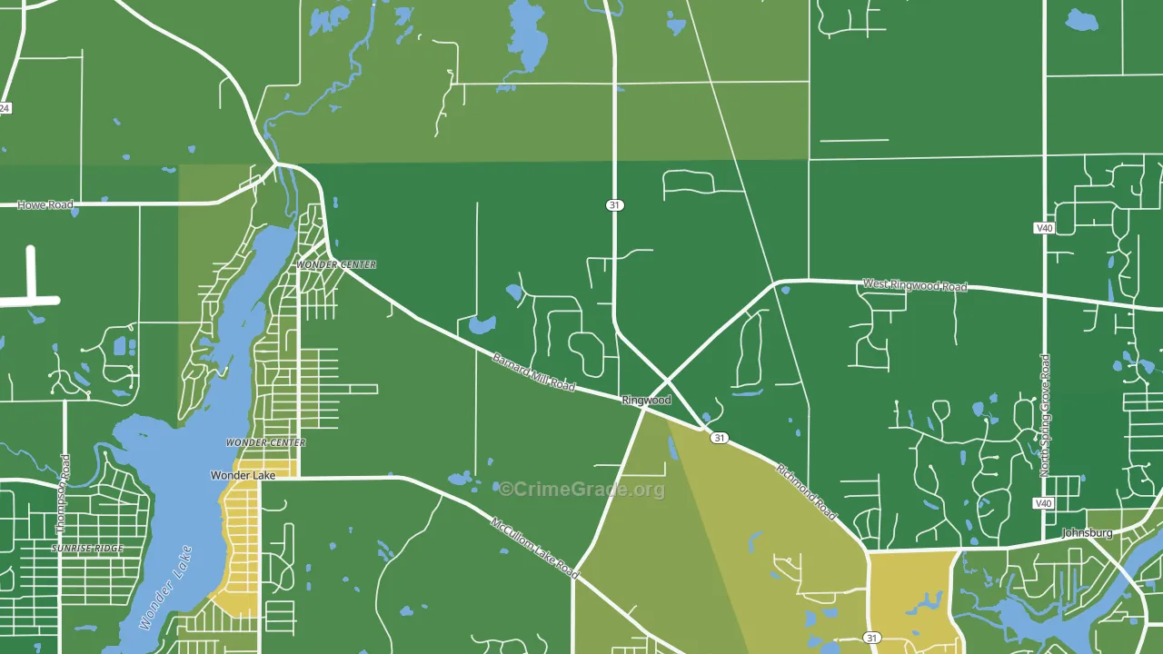 60072, IL Map of Drug-Related Crime Rates