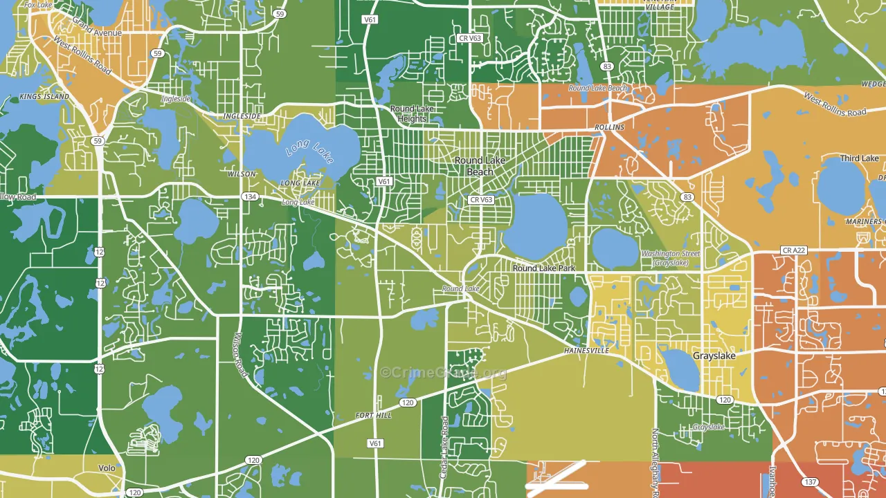 60073, IL Map of Drug-Related Crime Rates