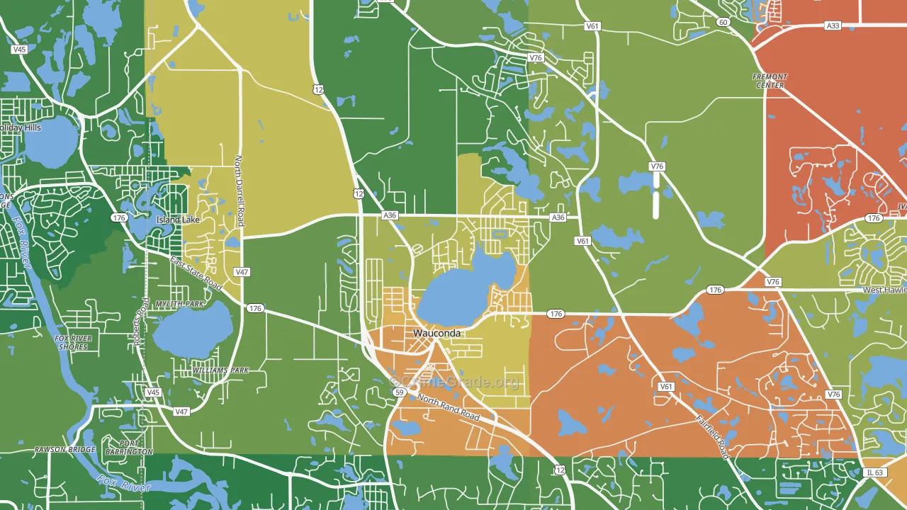 60084, IL Map of Drug-Related Crime Rates