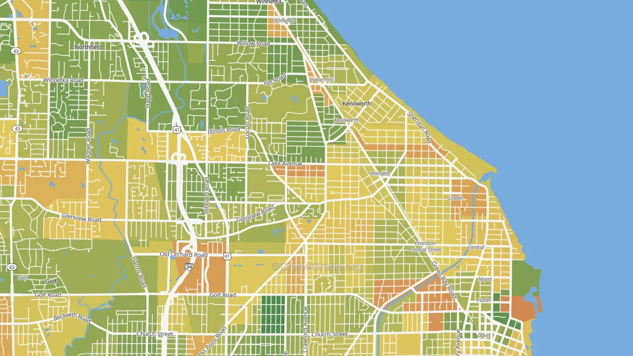 60091, IL Map of Drug-Related Crime Rates
