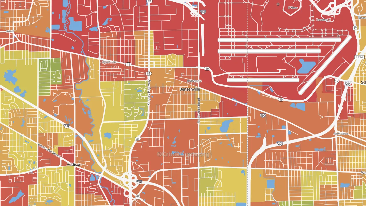 60106, IL Map of Drug-Related Crime Rates
