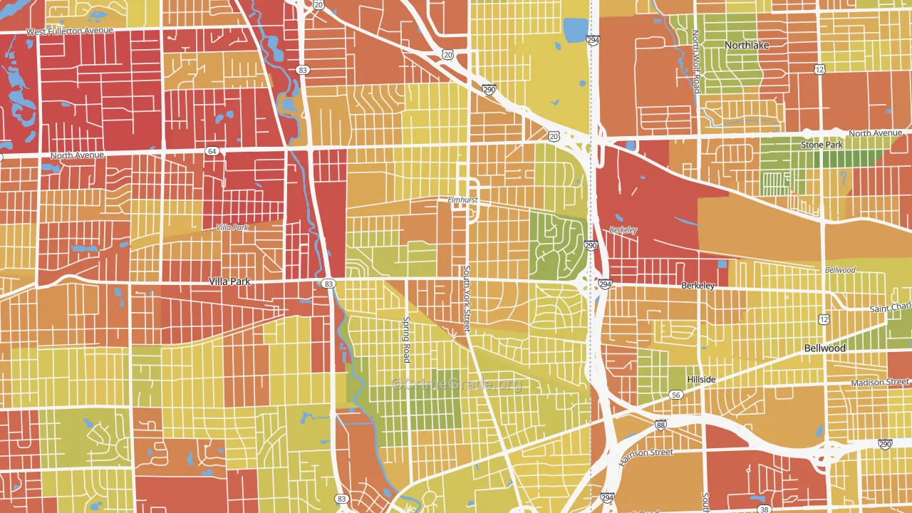 60126, IL Map of Drug-Related Crime Rates