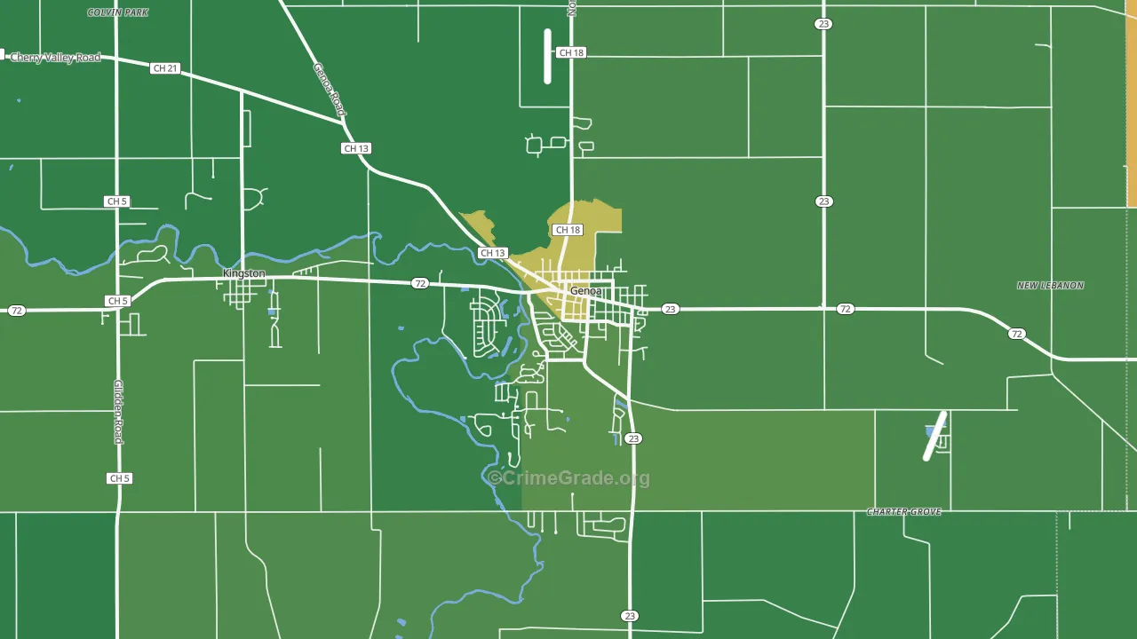 60135, IL Map of Drug-Related Crime Rates